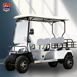 Voiturette <span class=keywords><strong>de</strong></span> <span class=keywords><strong>golf</strong></span> électrique 4 places avec moteur 5KW et batterie au lithium pour station balnéaire, véhicule utilitaire tout-terrain surélevé - Product Image 5