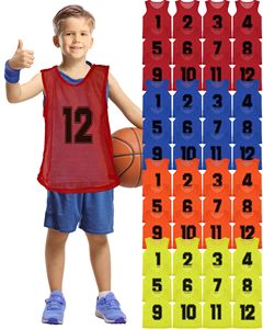 Jeugdbasketbal En Voetbal Pinnies Topstijl Sportvest Met Genummerde Scrimmage En Gepersonaliseerde Naam/Logo Afdrukken - Product Image 1