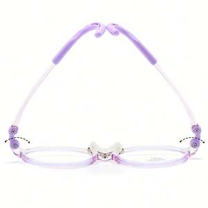 Lunettes anti-lumière bleue pour enfants, logo personnalisé, mode 2025, ultralégères, TR90, rondes, transparentes - Product Image 3