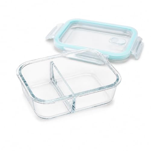 Ensemble de bols de conservation alimentaire en verre borosilicate avec couvercle - Product Image 1