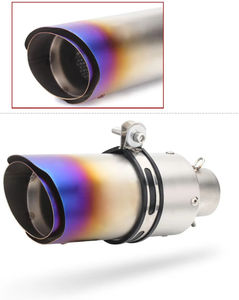 Pot d'échappement de <span class=keywords><strong>moto</strong></span> avec autocollant de logo gratuit, silencieux à enfiler, échappement <span class=keywords><strong>moto</strong></span> pour Yamaha FZ6 R3 Ninja 400 CBR650R GSXR 600 Duke <span class=keywords><strong>125</strong></span> - Product Image 4