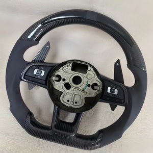 Volante Deportivo de Fibra de Carbono y Alcántara con Luces LED para <span class=keywords><strong>Volkswagen</strong></span> Golf 6 7 MK7 MK7.5 Passat B8 <span class=keywords><strong>Arteon</strong></span> CC Series GTI Bora Santana Caddy - Product Image 2