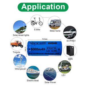 32700 G60 6000Mah 30a 19.2wh 3.2V Lifepo4 Ifr 32700 Batterijcellen Voor Huishoudelijke Apparaten - Product Image 5