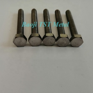 Vis à tête hexagonale M5 x 40 mm en alliage de <span class=keywords><strong>titane</strong></span> Gr5 avec <span class=keywords><strong>traitement</strong></span> de <span class=keywords><strong>surface</strong></span> en zinc blanc/jaune/HDG - Product Image 5