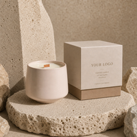 Pot en céramique de couleur personnalisée, bougie en cire de soja écologique parfumée pour la décoration de la maison, aromathérapie