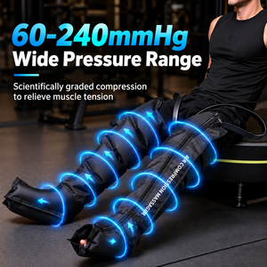 Botas de Compresión Neumática para Recuperación Deportiva, Terapia de Masaje Secuencial para Piernas, Botas de Compresión de Aire Inalámbricas, Masajeador de Piernas Completas - Product Image 2