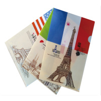Carpeta de Archivo en Forma de L de Plástico PP de 0.2MM de Espesor, Impresión UV de Alta Calidad, Precio Económico, Promocional