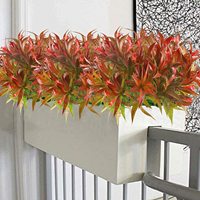 Fleurs artificielles d'extérieur, cinq glycines de simulation Ipomoea, buisson vert pour décoration de jardin, porche, jardinière, injection plastique