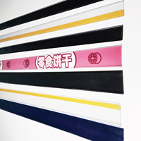 Hookei Bandelettes de Prix Personnalisées en PVC Transparent, Porte-Étiquettes Adhésifs pour Rayonnages