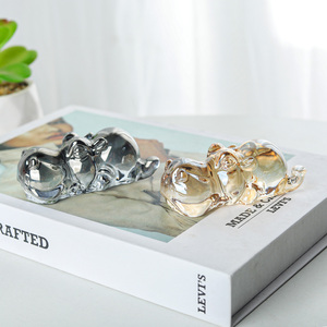 Figurines de hippopotames en cristal écologiques polies en forme de boule, miniatures de collection pour la décoration de table et de maison - Product Image 5