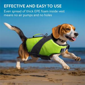 جاكيت مريح وسهل الاستخدام هزلي قابل للتعديل عاكس عائم للسباحة الرياضية للكلاب - Product Image 4