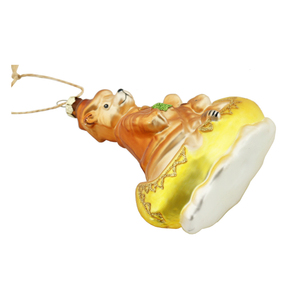 Elegante orso papà canottaggio bambini ciondolo animale serie di vetro dipinto albero di festa decorazioni <span class=keywords><strong>natale</strong></span> paillettes perfetto - Product Image 6