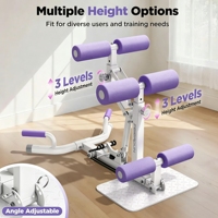 Appareil de musculation multifonction en acier pour la maison, machine à squats abdominaux réglable en hauteur et en angle pour le levage des hanches et la presse à jambes