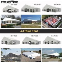 Grande tente de réception combinée de luxe à structure en aluminium blanc pour expositions, conférences et rassemblements
