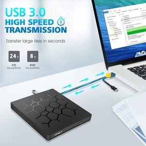 3.0usb/ประเภท 7-in-1 มัลติฟังก์ชั่น, ฮาร์ดไดรฟ์ภายนอกแบบออปติคอลไดรฟ์สำหรับเครื่องบันทึกซีดี/ดีวีดี, เครื่องเล่นการ์ดและยูเอสบีแฟลชดิสก์ - Product Image 3
