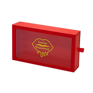 Biểu Tượng Tùy Chỉnh In Cứng Cứng Nhắc Tái Chế Phong Cách Các Tông Giấy Bao Bì Ngăn Kéo Trượt Hộp Quà Tặng Rõ Ràng Trong Suốt PVC Cửa Sổ - Product Image 2