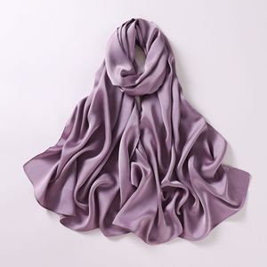 Voile musulman en mousseline de soie couleur unie ins hijab malaisien haute densité en mousseline de soie Hui - Product Image 3
