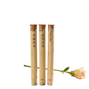 Incienso de Papel Hecho a Mano con Aroma a Rosa y Osmanthus, Fragancia Natural para Interiores, Aromaterapia Duradera para el Hogar, Tubo de Vidrio, China - Product Image 1