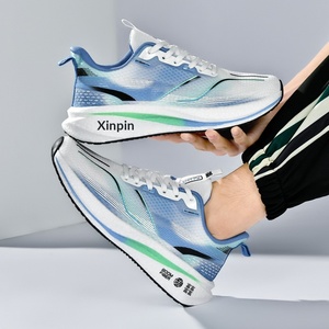 Chaussures de <span class=keywords><strong>course</strong></span> pour hommes grande taille, mode décontractée printemps, avec plaque en carbone véritable, tige en tissu extensible et doublure en maille, semelle extérieure en caoutchouc - Product Image 5