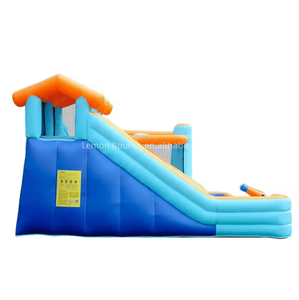 Château gonflable aquatique pour enfants avec mur d'escalade et toboggan, structure <span class=keywords><strong>de</strong></span> jeux gonflable avec trampoline pour l'été - Product Image 5