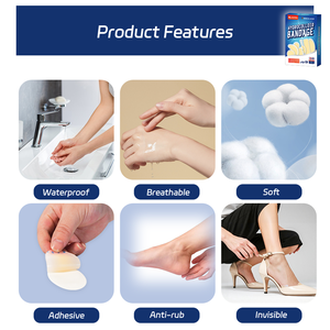 Apósito hidrocoloide para ampollas <span class=keywords><strong>en</strong></span> los pies, prevención y recuperación <span class=keywords><strong>de</strong></span> ampollas, almohadillas impermeables y cojines para ampollas <span class=keywords><strong>en</strong></span> talón, punta del pie y pie. - Product Image 2