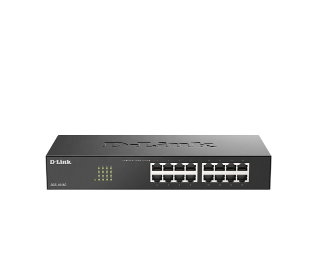 D-LINK 16-Port Gigabit Unmanaged Switch DGS-1016C SOHO or SMB network.