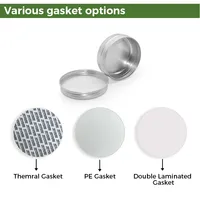 Boîtes rondes en aluminium avec couvercle, boîtes métalliques de 2 oz, contenants pour aliments et bougies avec couvercles à vis pour l'artisanat et le stockage alimentaire
