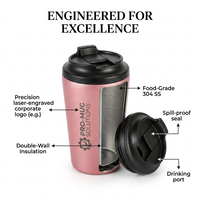 Gobelet isotherme en acier inoxydable Kingze 8oz 12oz avec logo personnalisé, double paroi, isolation sous vide, tasse à café, mug de voyage pour cadeaux d'entreprise