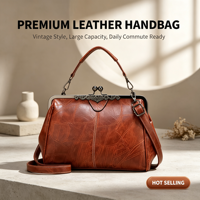Sac à main bandoulière et pochette de soirée en PU imperméable, grand format, style européen-américain, nouveau modèle, vintage britannique