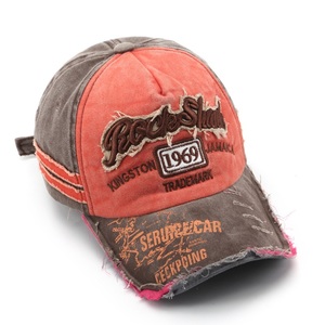 Cappello con berretti da Baseball in difficoltà con Logo personalizzato lavato in pietra con strisce laterali - Product Image 5