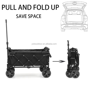 【売れ筋】ブラック アウトドア 折りたたみ ワゴン ステンレス製 子供用 ミニ ビーチカー OEM カスタマイズ可 卸売 - Product Image 6