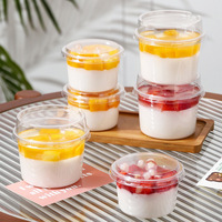 Dessert Pudding au Lait de Coco Double Couche, Mousse de Lait Cuite, Glace Alaska à Emporter, Boîte d'Emballage, Coupe de Mousse, Pot de Yaourt
