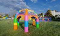 Parc de jeux gonflables extérieur personnalisable, grand parc à thème gonflable de qualité commerciale pour la ville d'amusement