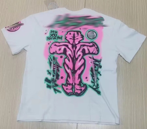 Vente directe usine – T-shirt décontracté unisexe en coton pur imprimé tendance <span class=keywords><strong>série</strong></span> Hell and Star NFC, coupe ample, manches courtes, été - Product Image 4