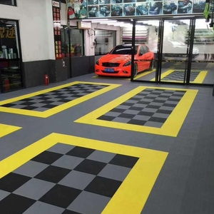 Carreaux de sol de garage rigides modulaires colorés à emboîtement Carreaux de sol de garage à emboîtement Atelier automobile de sous-sol en caoutchouc - Product Image 1
