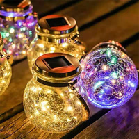 Appliques de pot mason suspendues avec lumières de fées led