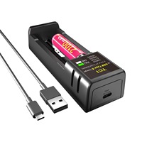 Protection contre les surcharges de haute précision, charge rapide 2A, chargeur de type C, compatible avec plusieurs tailles de batteries au lithium, équipement d'alimentation portable