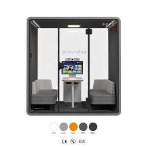 Cách âm văn phòng bốn người chỗ ngồi cuộc họp gian hàng hội nghị video phòng làm việc gian hàng văn phòng điện thoại gian hàng để bán - Product Image 5