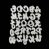 Matrices de découpe métalliques personnalisées, 26 matrices alphabet pour la fabrication de cartes, pochoir, outil de gaufrage, scrapbooking, bricolage, matrices gravées