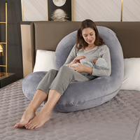 Oreiller de grossesse et de maternité en forme de C, best-seller INS TIKTOK, soutien complet du corps, confortable pour l'allaitement et le sommeil