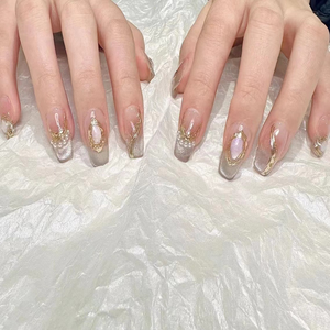 Vente en gros de manucure française rose tendre <span class=keywords><strong>ongles</strong></span> artificiels à presser longue longueur au design papillon pour de beaux <span class=keywords><strong>ongles</strong></span> - Product Image 3