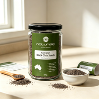 Étiquette alimentaire personnalisée haut de gamme, étiquette personnalisée pour pot de graines de chia noires australiennes, étiquette en rouleau personnalisée pour l'emballage alimentaire