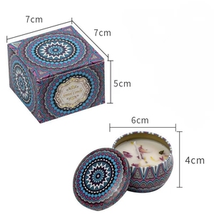 Vendite della fabbrica di lusso profumato cera di soia piccole candele rotonde con fiori per la decorazione della casa per il ringraziamento e natale - Product Image 6