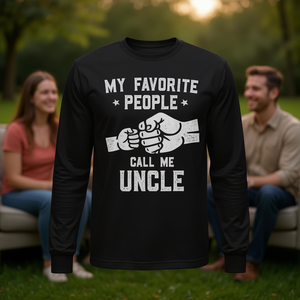 Camiseta de manga larga con estampado de My Favorite People Call Me Uncle Fist Bump - Product Image 3