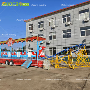 Montaña Rusa Móvil Dragón, Equipo de Diversión Montado en Remolque, Montaña Rusa Infantil para Carnaval en Venta - Product Image 4