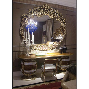<span class=keywords><strong>Letto</strong></span> King Size in Legno Massello Stile Reale Europeo con Testiera Trapuntata, <span class=keywords><strong>Letto</strong></span> King Size Intagliato Dorato per Hotel e Ville - Product Image 6