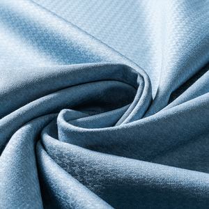 Skygen Dobby rắn màu poplin dệt căng tre Polyester Spandex vải cho áo sơ mi - Product Image 4