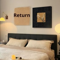 Nouvelle Peinture Murale Abstraite Moderne 2026 sur Toile avec Cadre en Alliage d'Aluminium Noir – Décoration Haut de Gamme pour Salon et Chambre