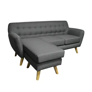 Canapé gris foncé à combinaison libre, décontracté et moderne, adapté à divers endroits tels que le salon et la chambre à coucher - Product Image 2