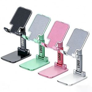 Wholesale Custom Promotional Business Logo Gift ABS Adjustable Foldable Portable Multifunctional Desktop Mobile Phone <b>Holder</b> - Product Image 1